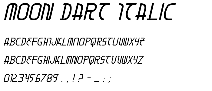 Moon Dart Italic font